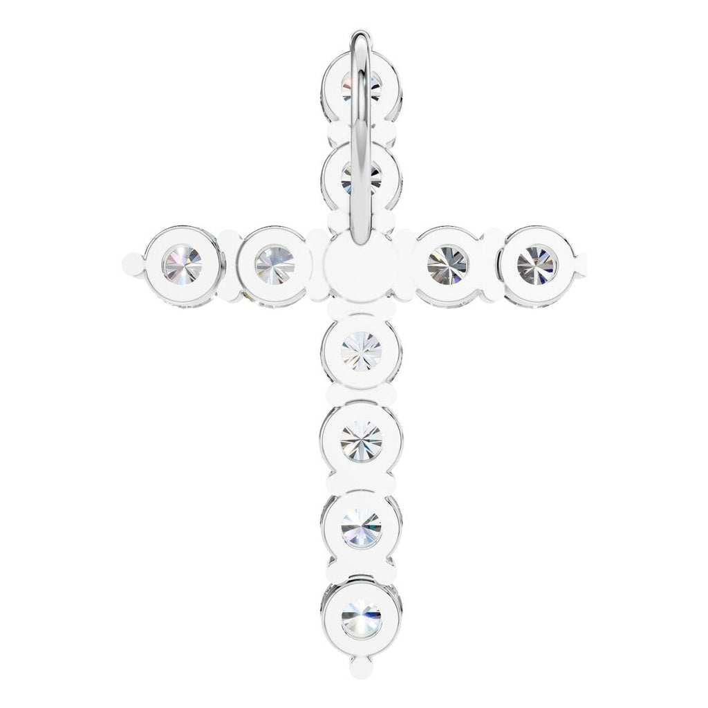 PE-9197 White Gold Pendant SET - BACK