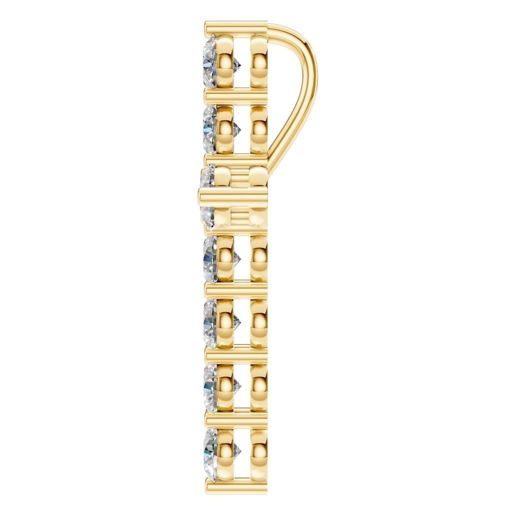 PE-9197 Yellow Gold Pendant SET - Side View