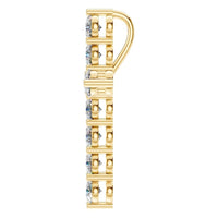 PE-9197 Yellow Gold Pendant SET - Side View