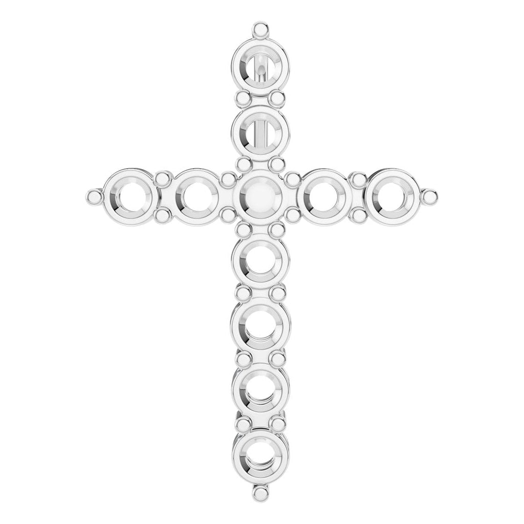 PE-9197 White Gold Pendant UNSET - Main View