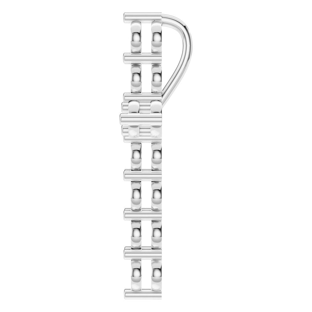 PE-9197 White Gold Pendant UNSET - Side View