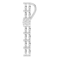 PE-9197 White Gold Pendant UNSET - Side View