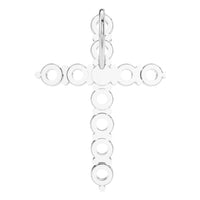 PE-9197 White Gold Pendant UNSET - BACK