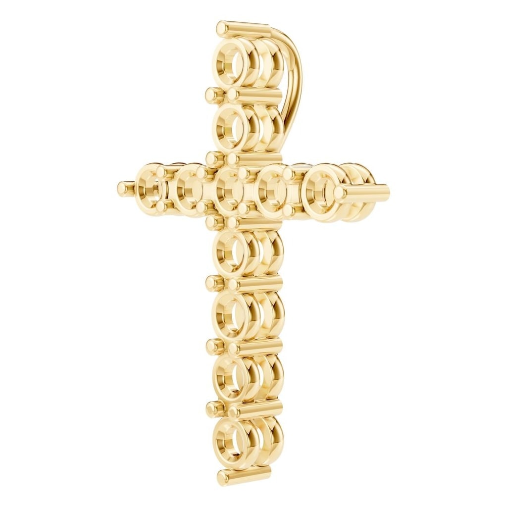 PE-9197 Yellow Gold Pendant UNSET - ANGLE