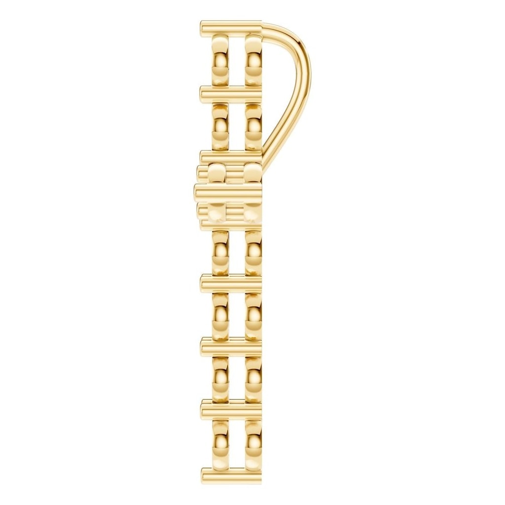 PE-9197 Yellow Gold Pendant UNSET - Side View