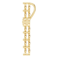 PE-9197 Yellow Gold Pendant UNSET - Side View