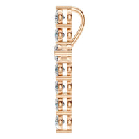 PE-9197 Rose Gold Pendant SET - Side View