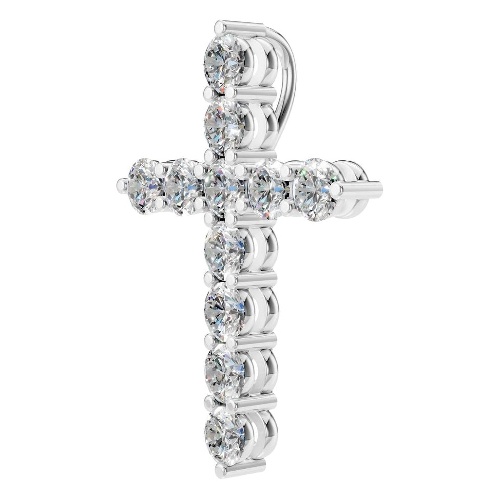 PE-9197 White Gold Pendant SET - ANGLE