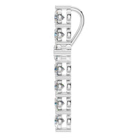PE-9197 White Gold Pendant SET - Side View