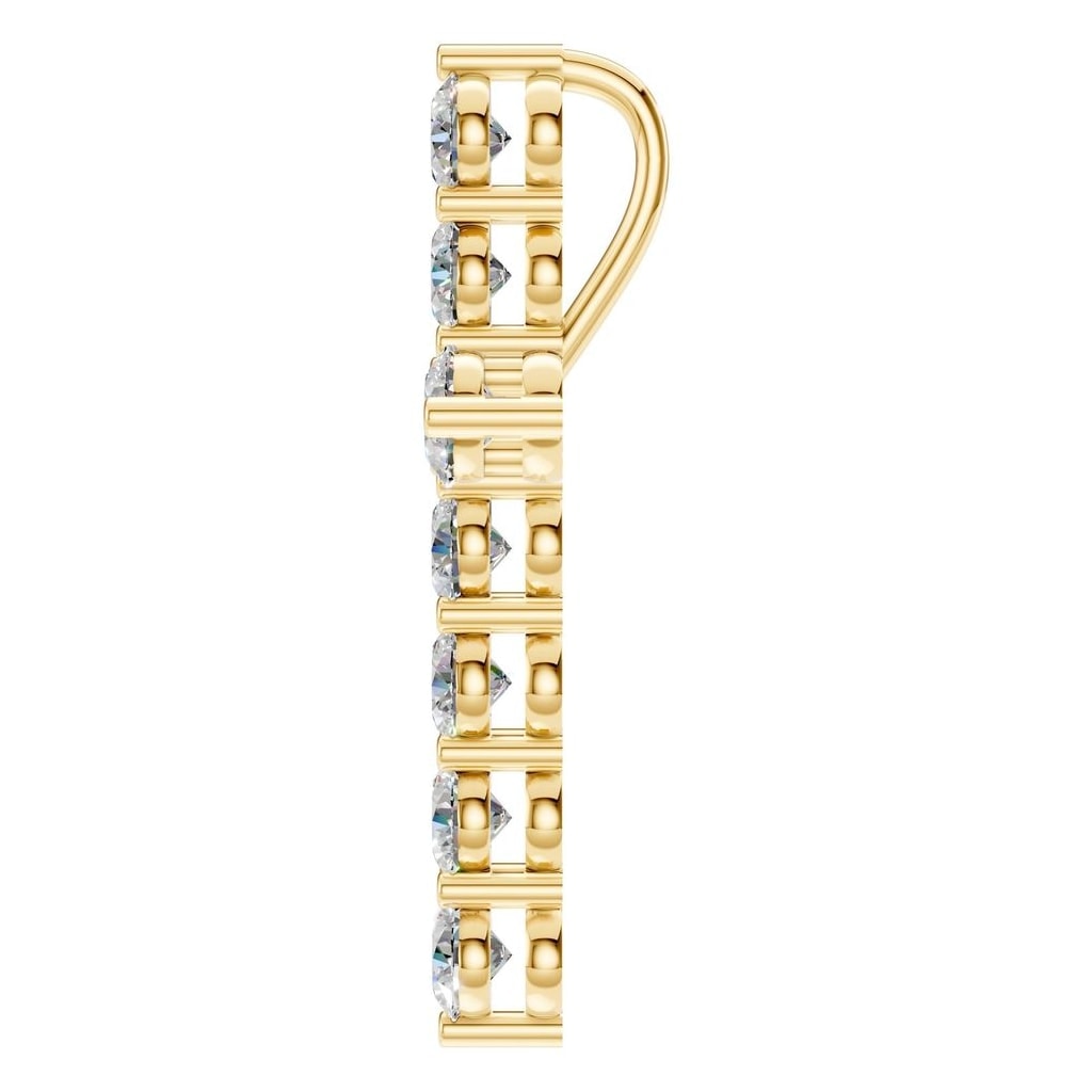 PE-9197 Yellow Gold Pendant SET - Side View