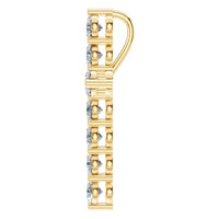 PE-9197 Yellow Gold Pendant SET - Side View