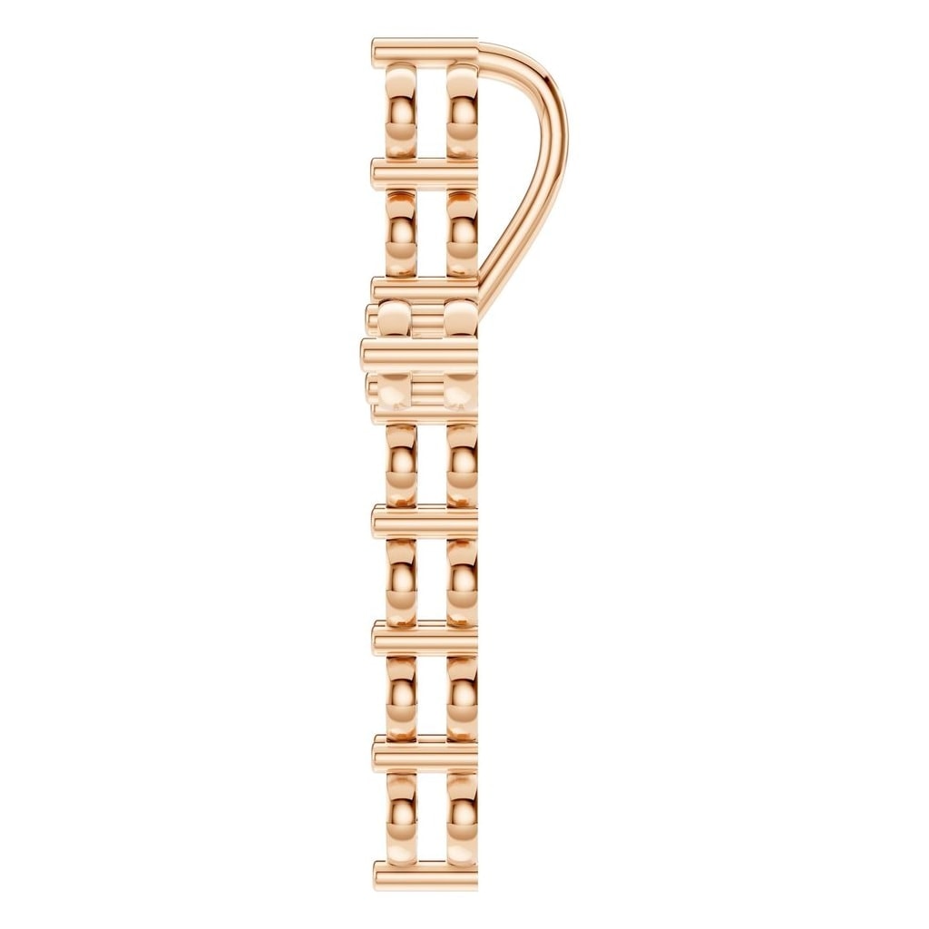 PE-9197 Rose Gold Pendant UNSET - Side View
