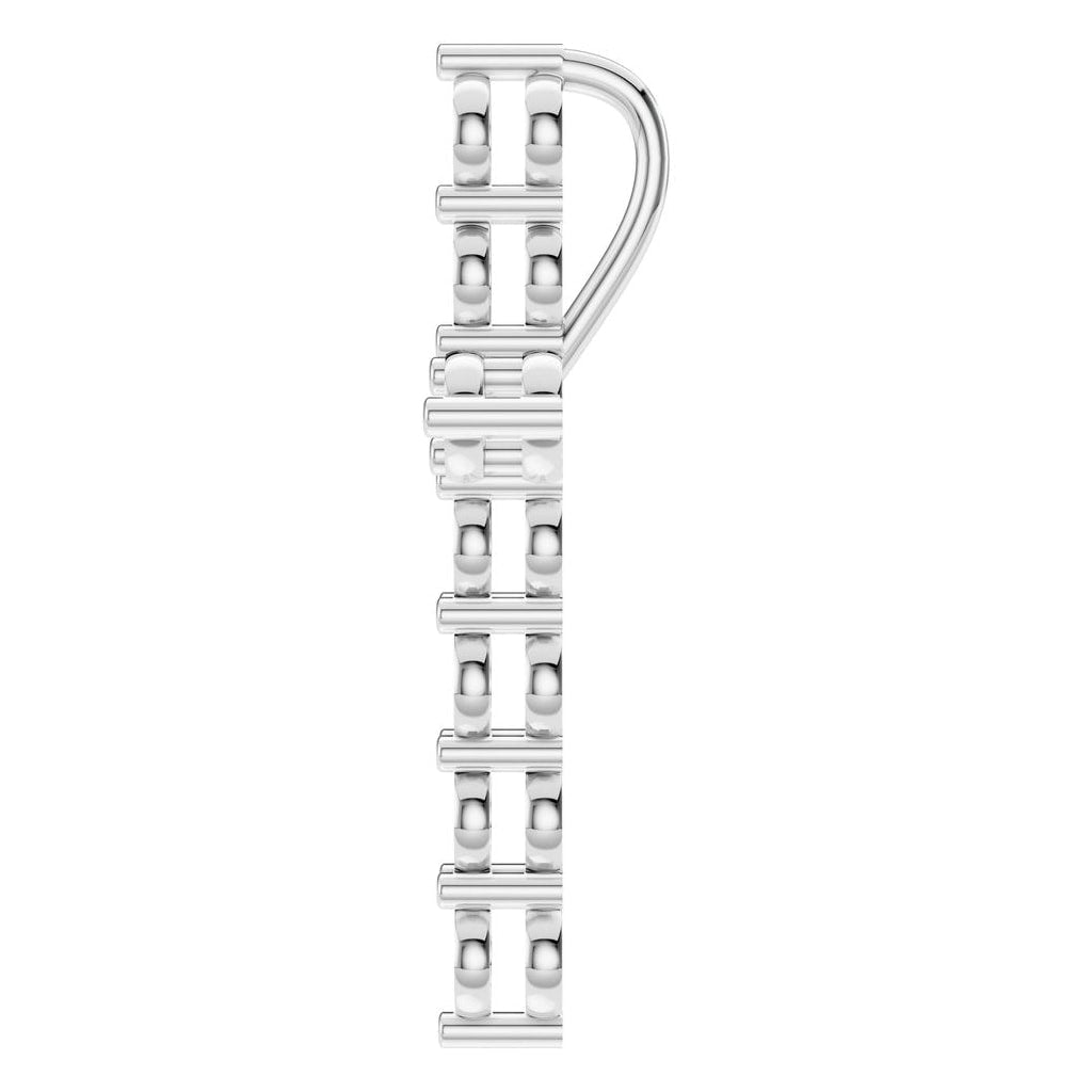PE-9197 White Gold Pendant UNSET - Side View