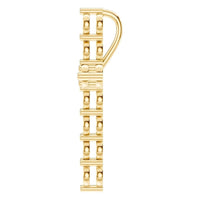 PE-9197 Yellow Gold Pendant UNSET - Side View