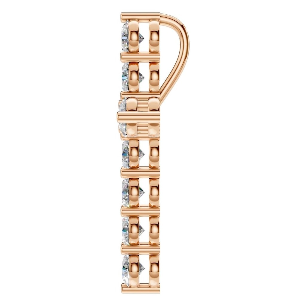 PE-9197 Rose Gold Pendant SET - Side View