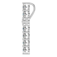 PE-9197 White Gold Pendant SET - Side View