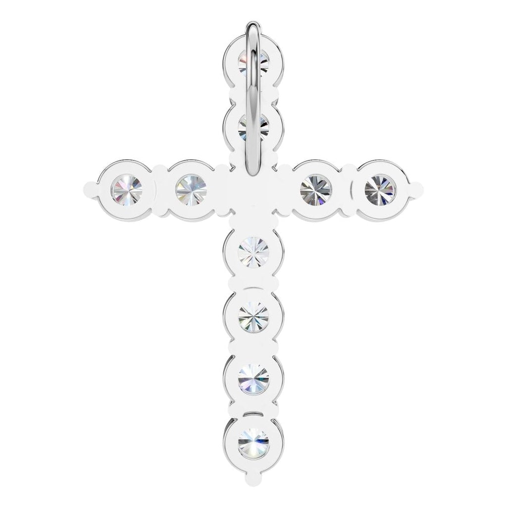 PE-9197 White Gold Pendant SET - BACK