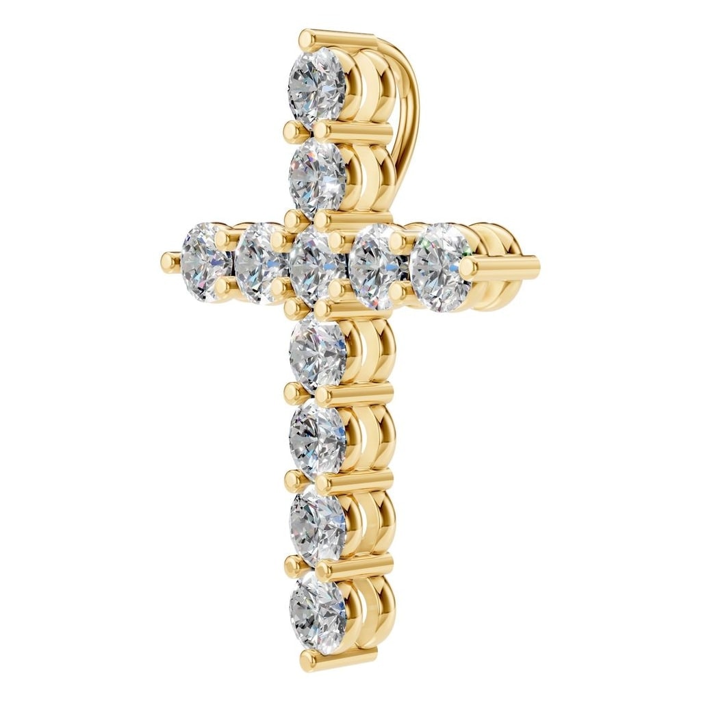 PE-9197 Yellow Gold Pendant SET - ANGLE