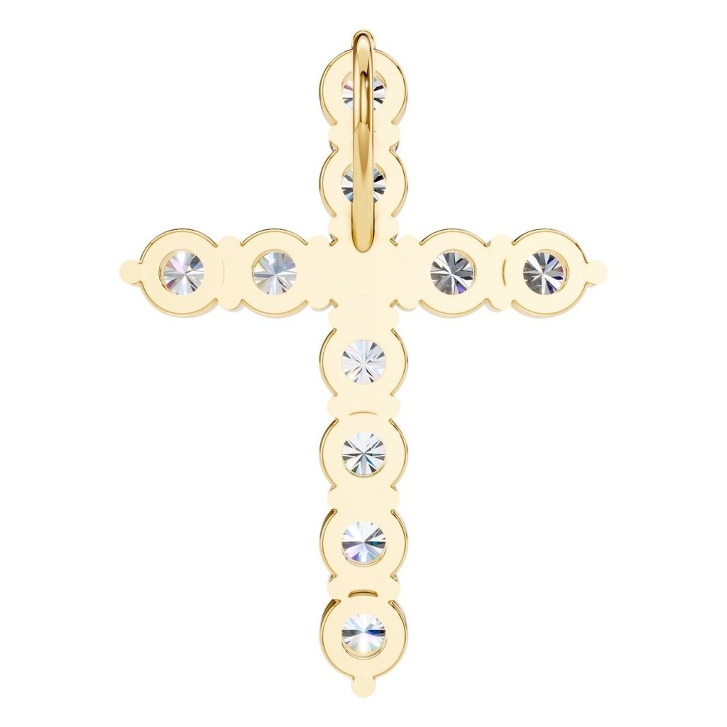 PE-9197 Yellow Gold Pendant SET - BACK
