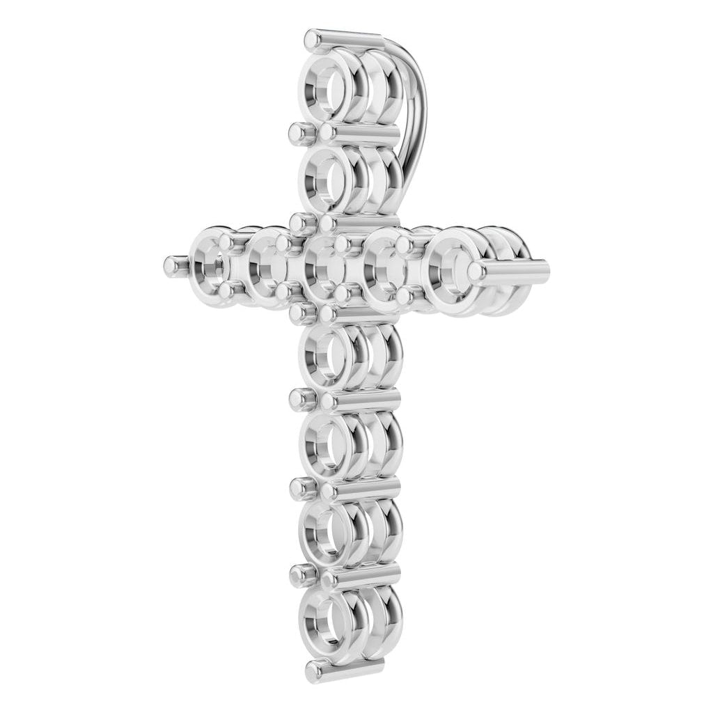 PE-9197 White Gold Pendant UNSET - ANGLE