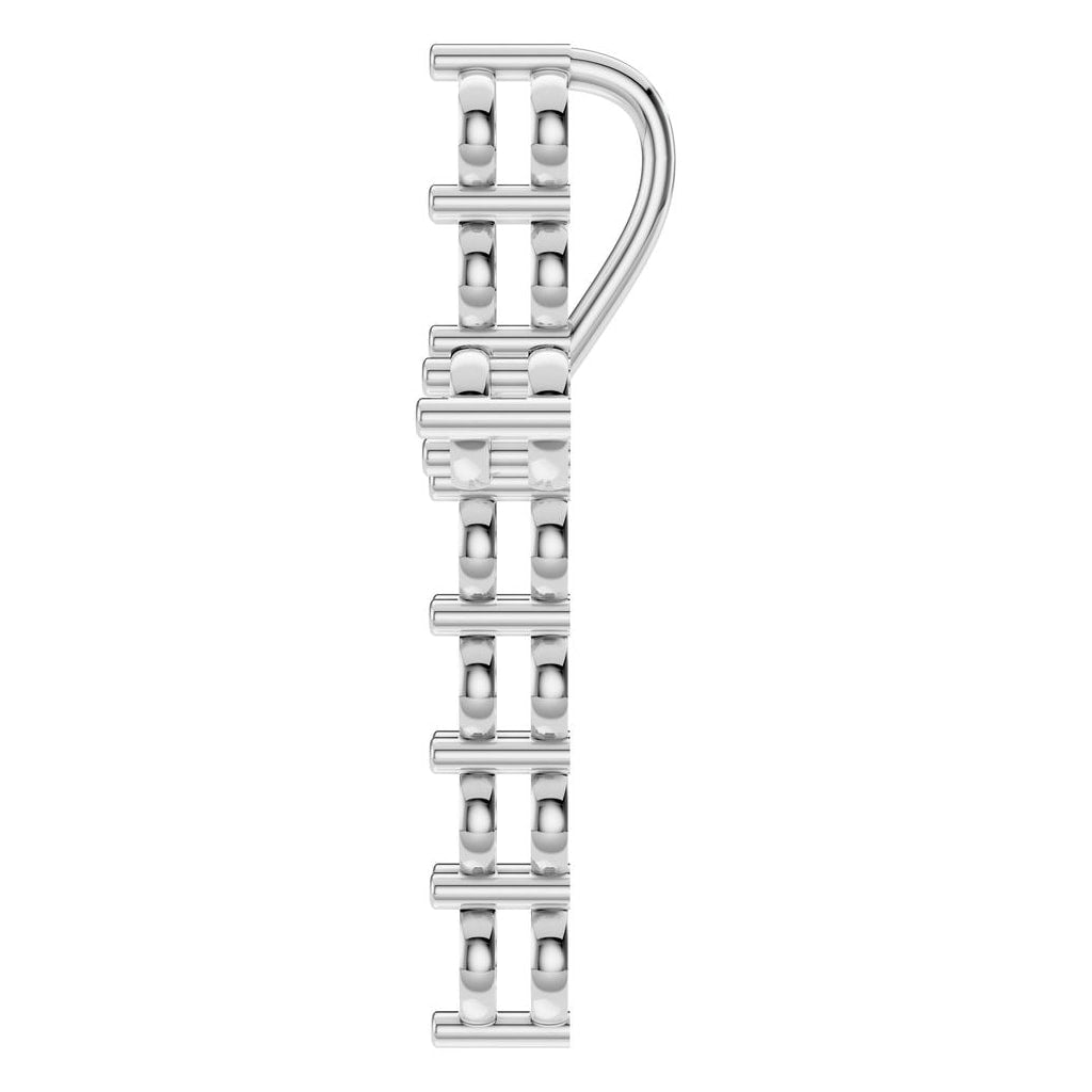 PE-9197 White Gold Pendant UNSET - Side View
