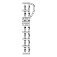 PE-9197 White Gold Pendant UNSET - Side View