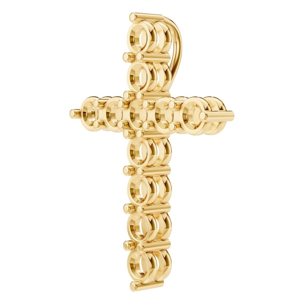 PE-9197 Yellow Gold Pendant UNSET - ANGLE