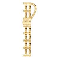 PE-9197 Yellow Gold Pendant UNSET - Side View