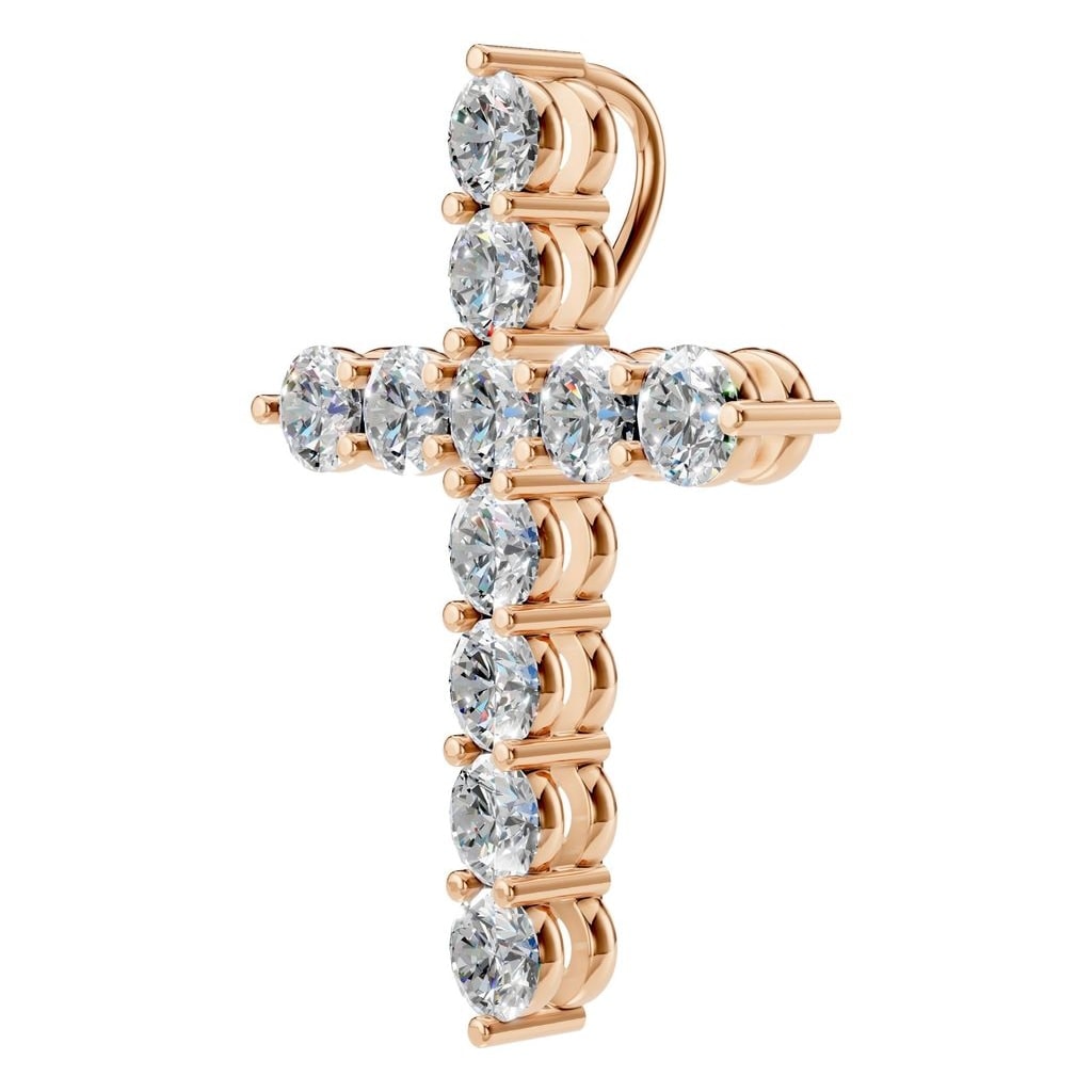 PE-9197 Rose Gold Pendant SET - ANGLE