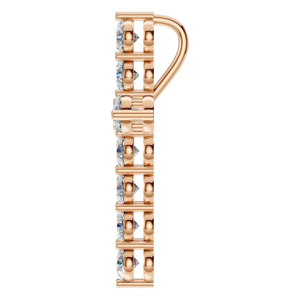 PE-9197 Rose Gold Pendant SET - Side View