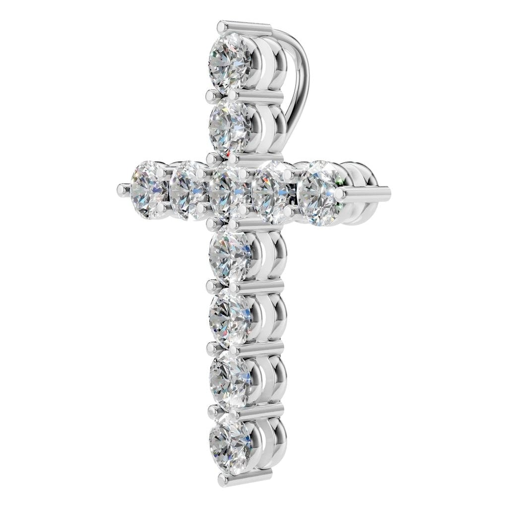 PE-9197 White Gold Pendant SET - ANGLE