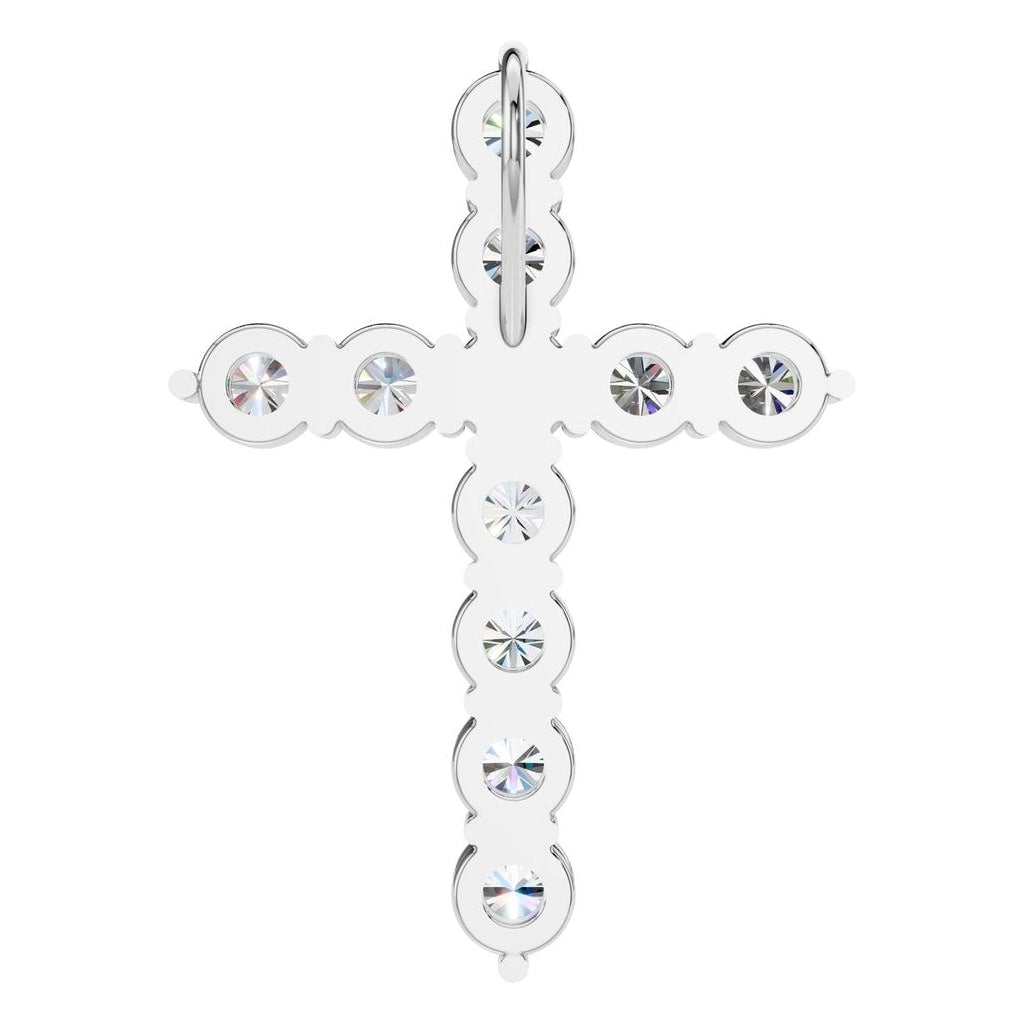 PE-9197 White Gold Pendant SET - BACK