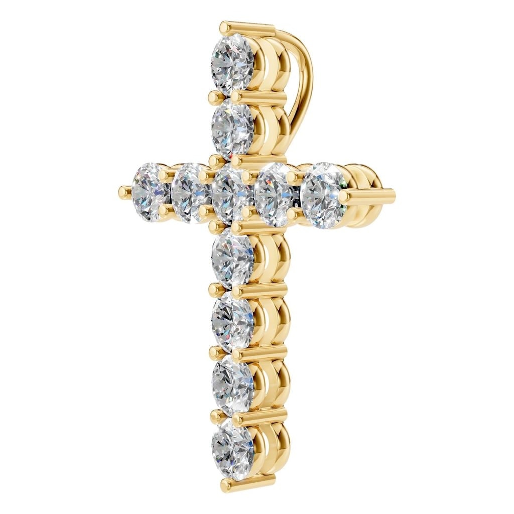 PE-9197 Yellow Gold Pendant SET - ANGLE