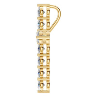 PE-9197 Yellow Gold Pendant SET - Side View