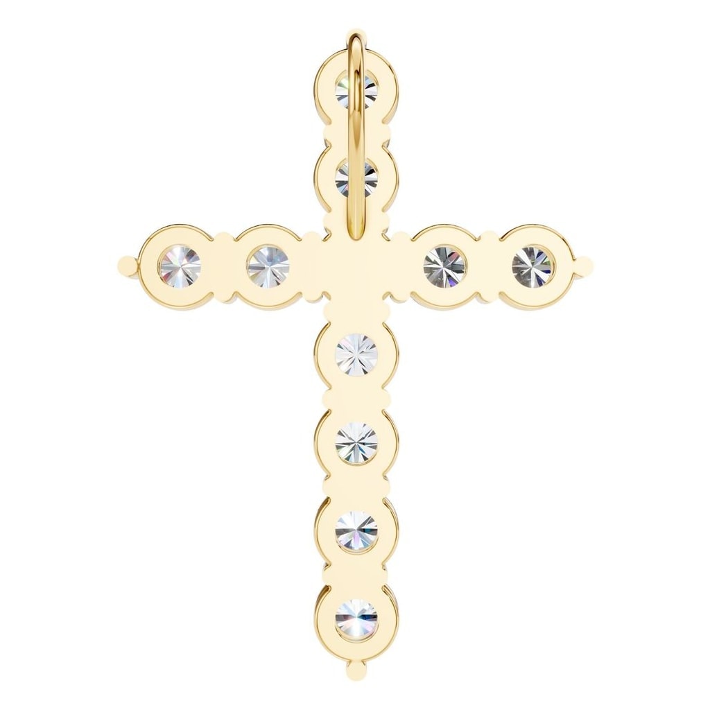 PE-9197 Yellow Gold Pendant SET - BACK