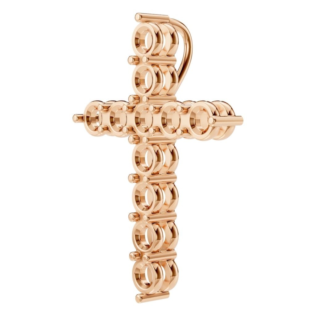 PE-9197 Rose Gold Pendant UNSET - ANGLE