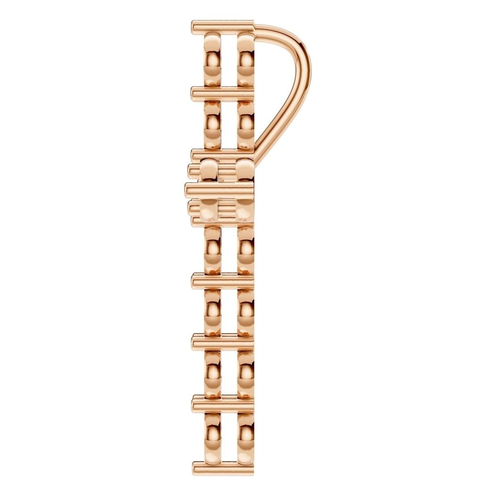 PE-9197 Rose Gold Pendant UNSET - Side View