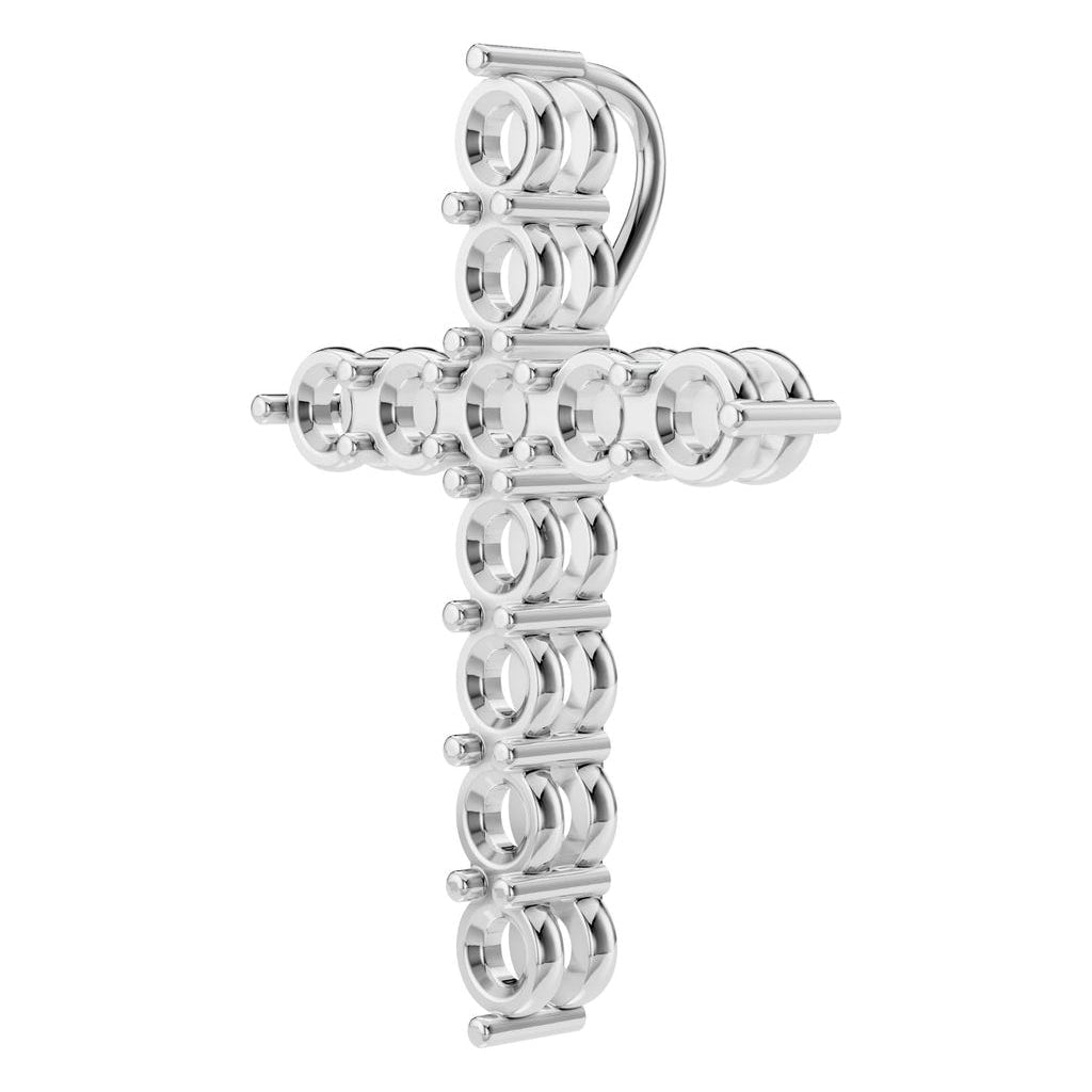 PE-9197 White Gold Pendant UNSET - ANGLE