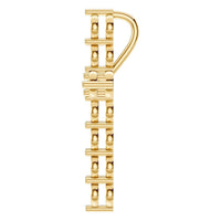 PE-9197 Yellow Gold Pendant UNSET - Side View