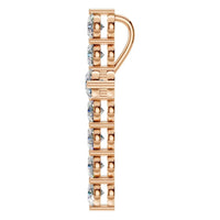 PE-9197 Rose Gold Pendant SET - Side View