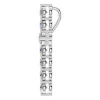 PE-9197 White Gold Pendant SET - Side View