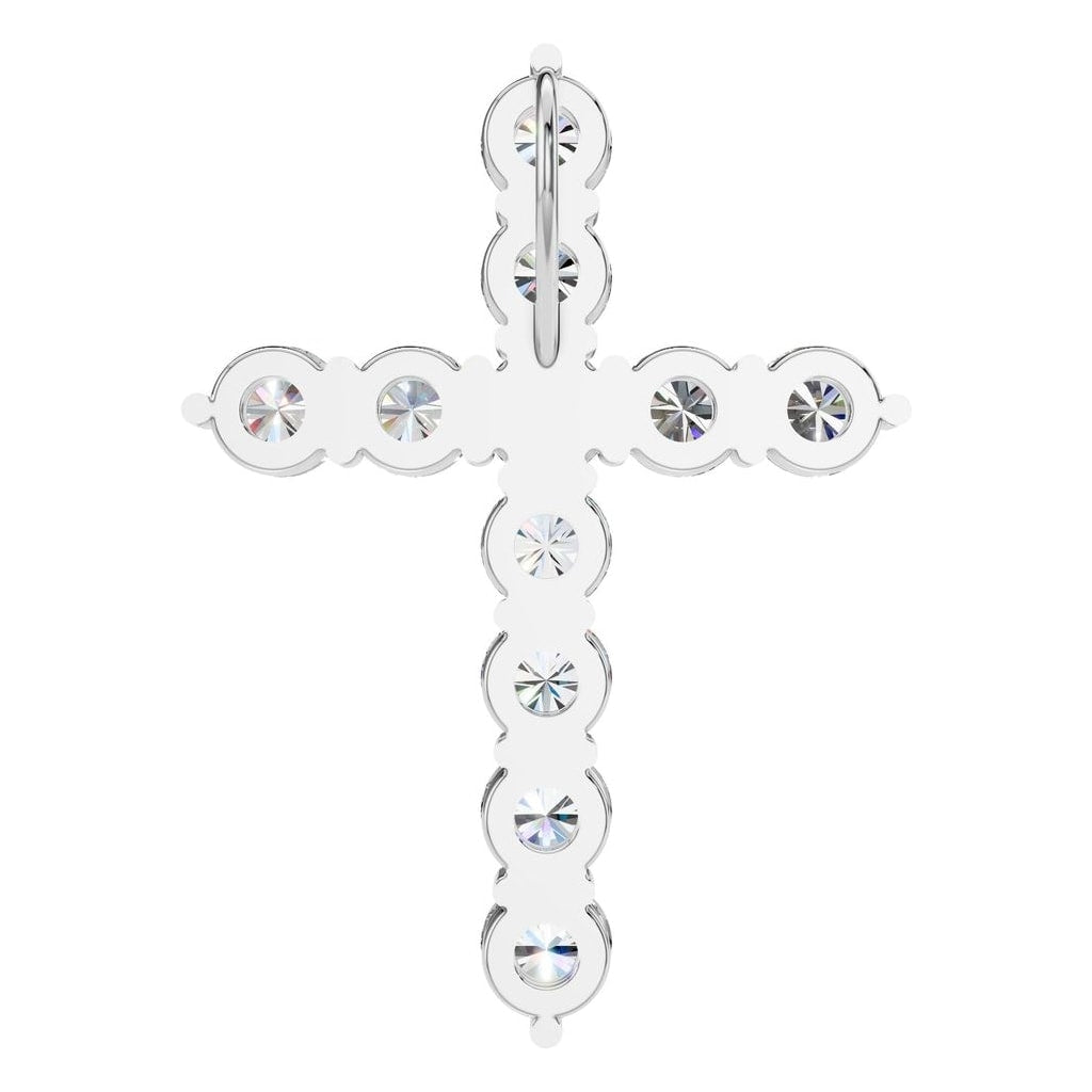 PE-9197 White Gold Pendant SET - BACK