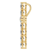 PE-9197 Yellow Gold Pendant SET - Side View
