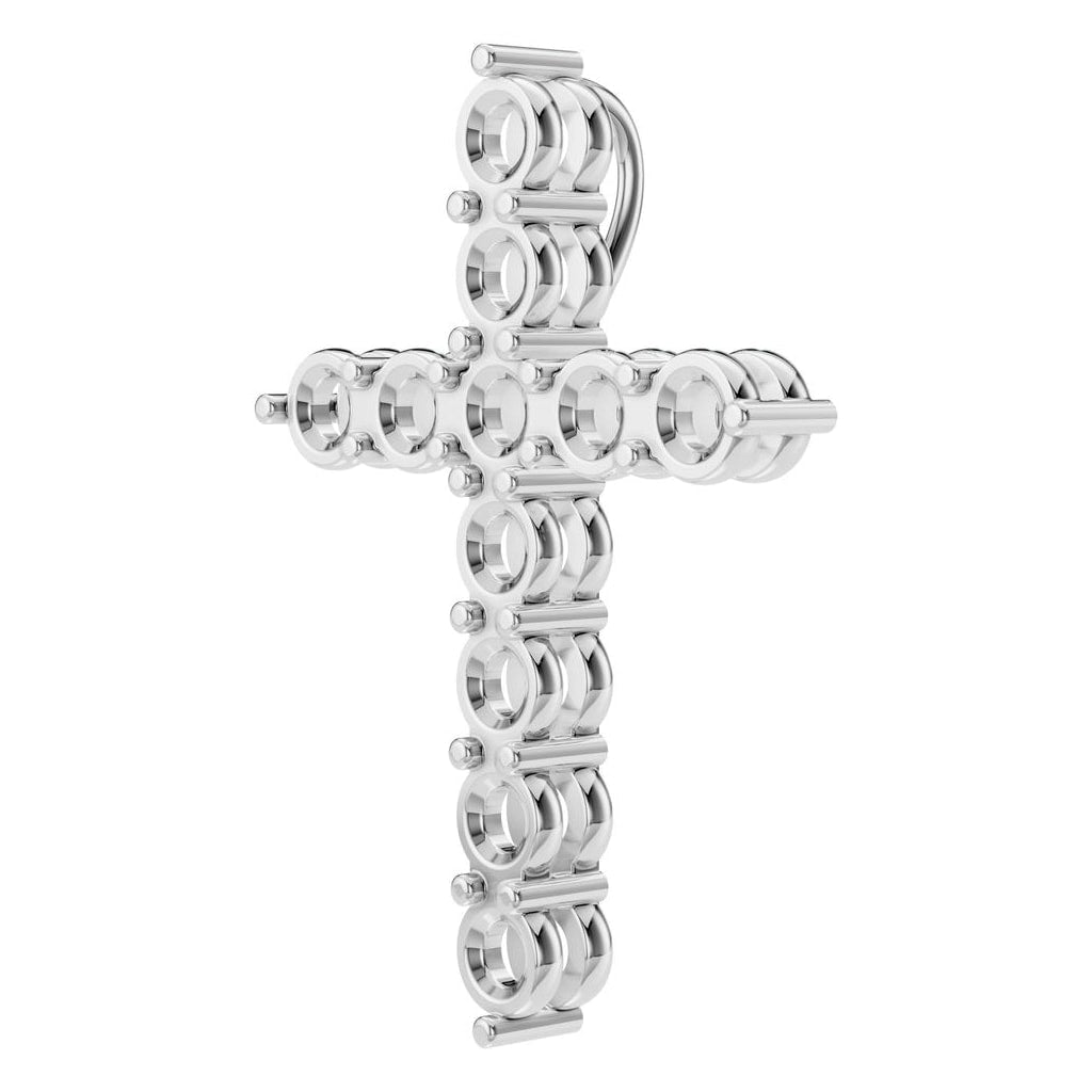 PE-9197 White Gold Pendant UNSET - ANGLE