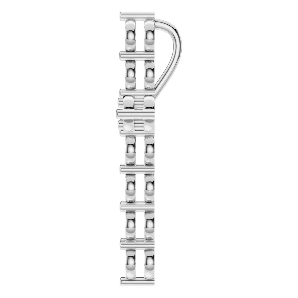 PE-9197 White Gold Pendant UNSET - Side View