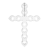 PE-9197 White Gold Pendant UNSET - BACK