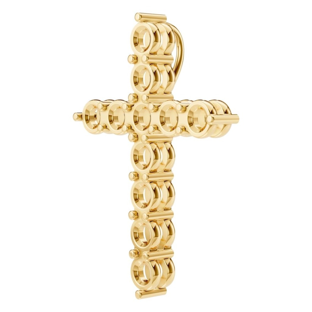 PE-9197 Yellow Gold Pendant UNSET - ANGLE