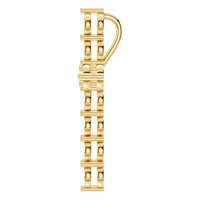 PE-9197 Yellow Gold Pendant UNSET - Side View