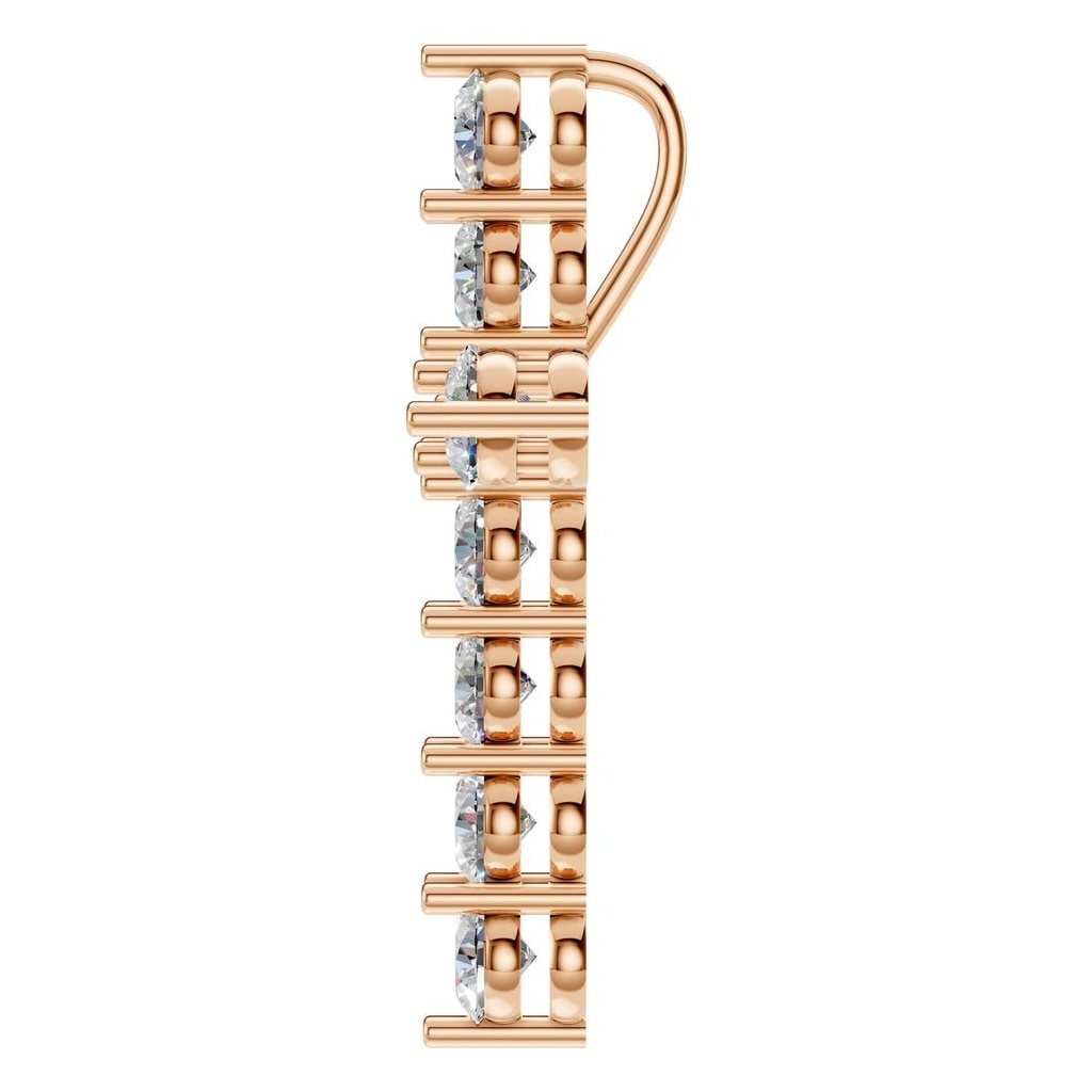 PE-9197 Rose Gold Pendant SET - Side View