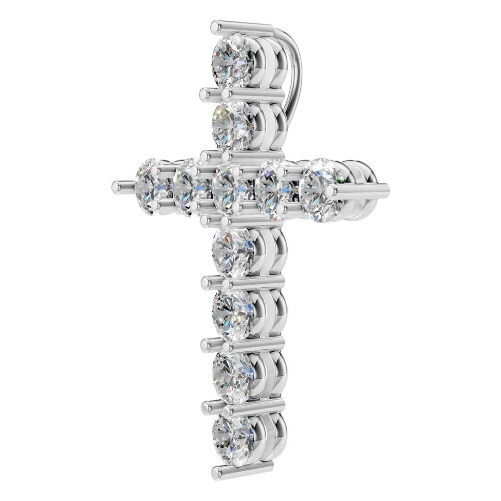 PE-9197 White Gold Pendant SET - ANGLE